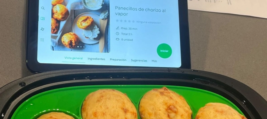 Panecillos de Chorizo al vapor con Thermomix