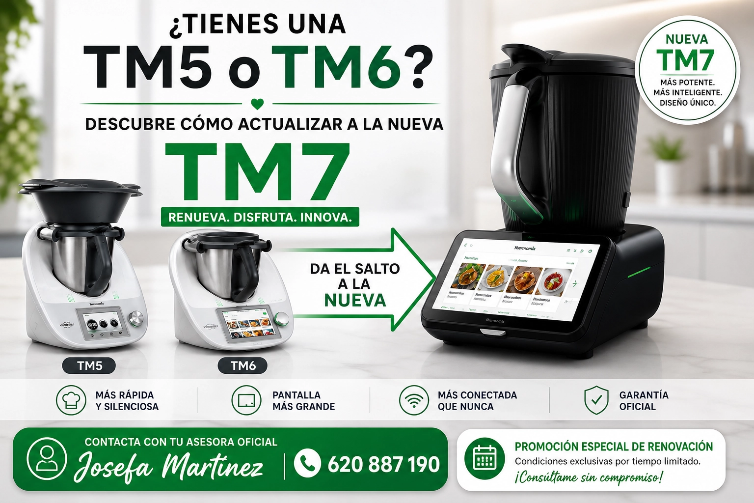 Tienes un Thermomix® TM5 o TM6 y quieres dar el salto en tu cocina a la nueva Thermomix® TM7