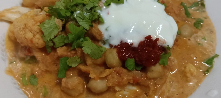 Coliflor tika masala con Thermomix