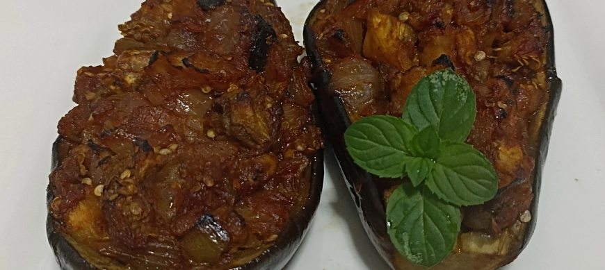 BERENJENAS RELLENAS IMAM BAYALDI CON THERMOMIX