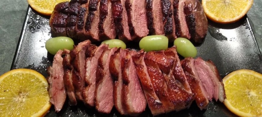 MAGRET DE PATO A LA NARANJA CON SABAYÓN DE NARANJA A BAJA TEMPERATURA Y AL VACÁO THERMOMIX® TM6 (Madrid Méndez Álavaro)