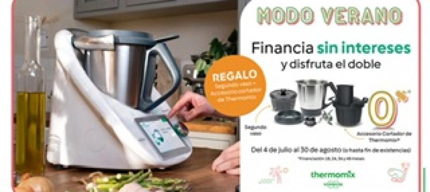 Oferta Thermomix 0% con un Segundo vaso y Cortador laminador