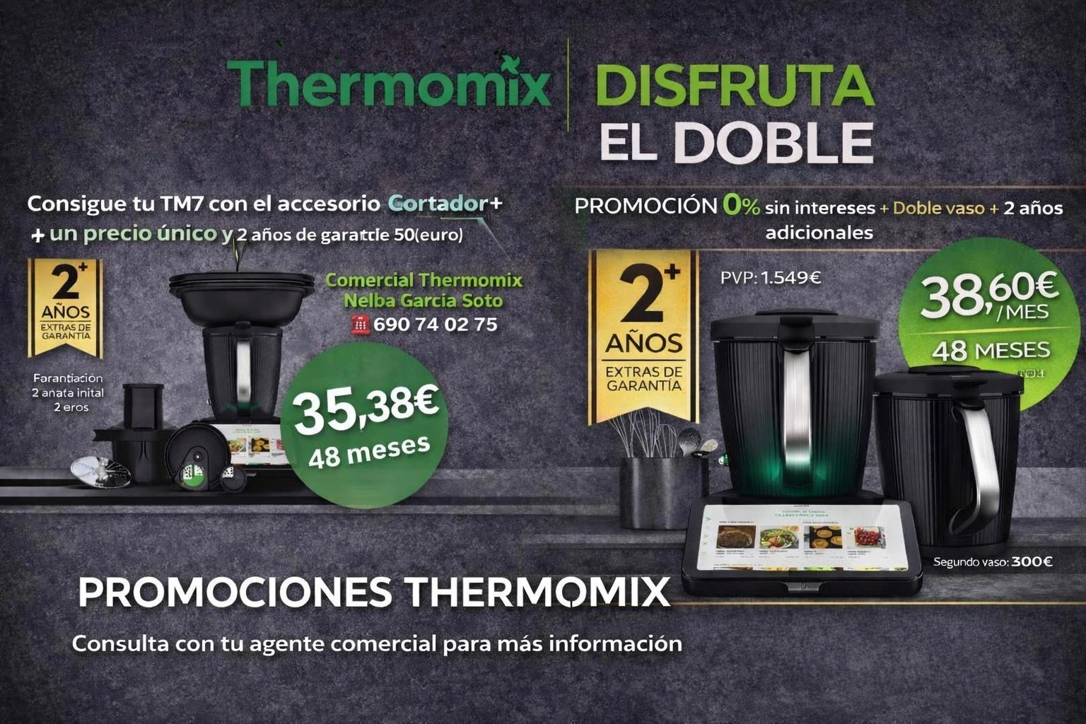 PROMOCIÓN Thermomix: DOBLE VASO o CORTADOR ¡Tú eliges! + Financiación 0% sin intereses