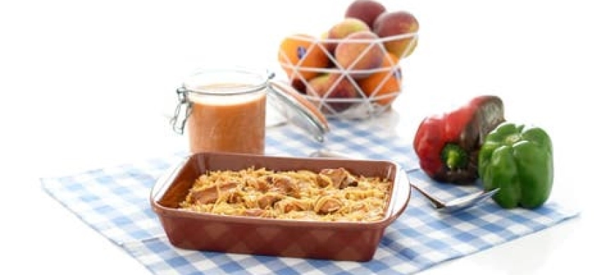 FIDEOS CON COSTILLA ADOBADA