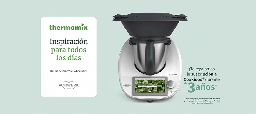 Compra ahora tu Thermomix® TM6 y llévate 3 años gratis de Cookidoo®