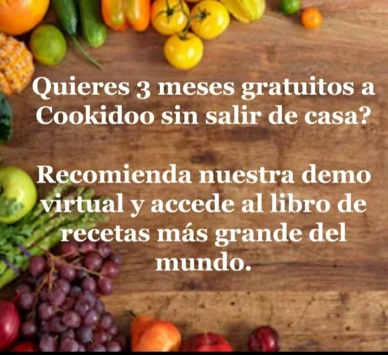 DEMOSTRACIÓN VIRTUAL Y 3 MESES DE SUSCRIPCIÓN GRATIS A COOKIDOO
