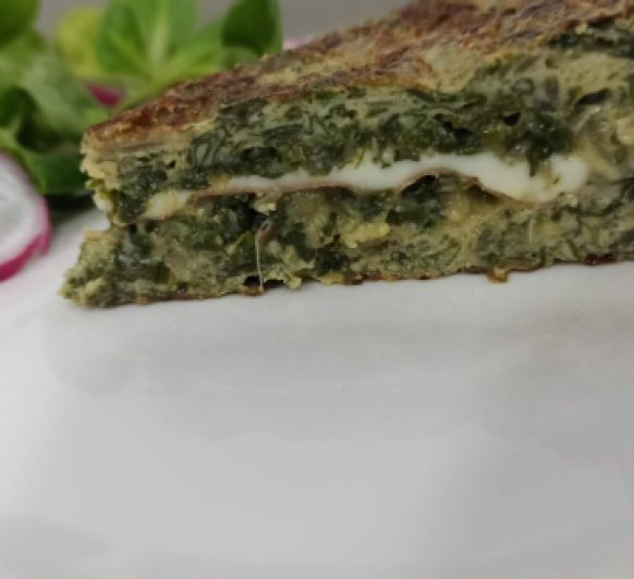 Tortilla de acelgas rellena hecha en Thermomix®