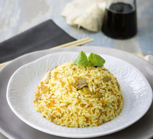 tailandesa ¡arroz thai con hongos